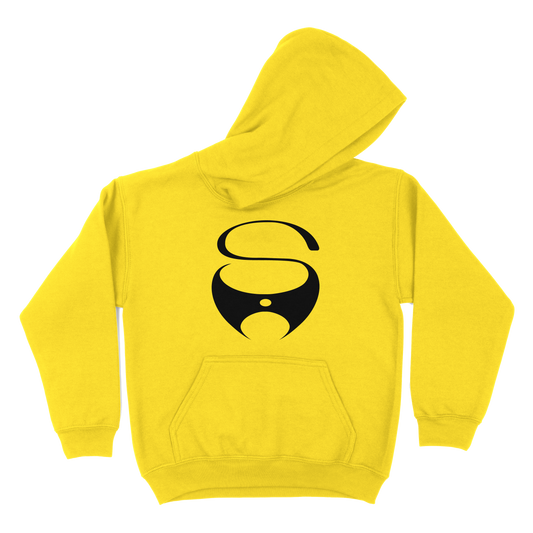 Kids Retro Logo - Hoodie (Yellow/Black)