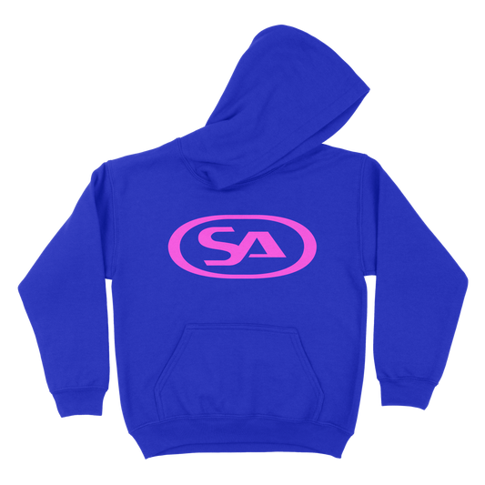Kids SA Logo - Hoodie (Blue/Pink) | Skunk Anansie Official Store
